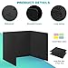 2Pack Black Desk Dividers for Student, Waterproof Plastic Privacy Folders for Classroom Students, Foldable Study Carrels Teacher Supplies, Easy-Clean Testing Dividers for Exam, Office & Library Focus