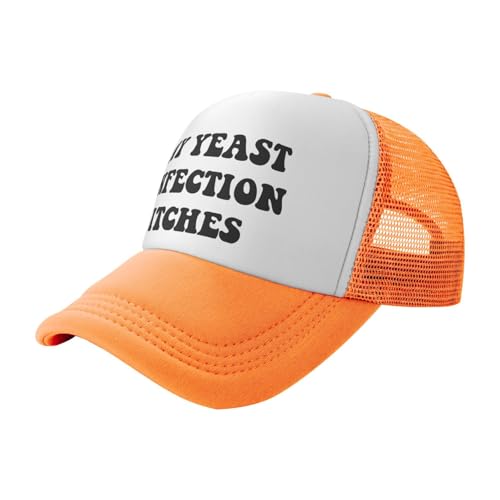 Image of My Yeast Infection Itches Trucker Hat Funny Baseball Caps Adjustable Fishing Hats for Men Women Black
