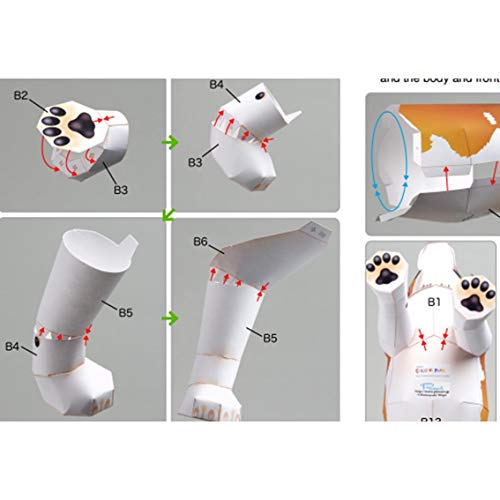 Quebra Cabeça 3d Cachorro Sao Bernardo Animal de Estimação Miniatura Colagem Papercraft - HAS BRASIL