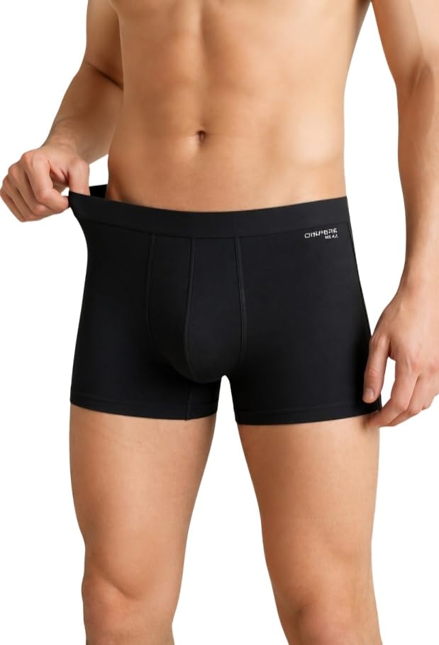 dispenser Mens Trunks Micromodal Solid Antimicrobial Underwear with No Marks Waistband (Pack of 4)-picture-42