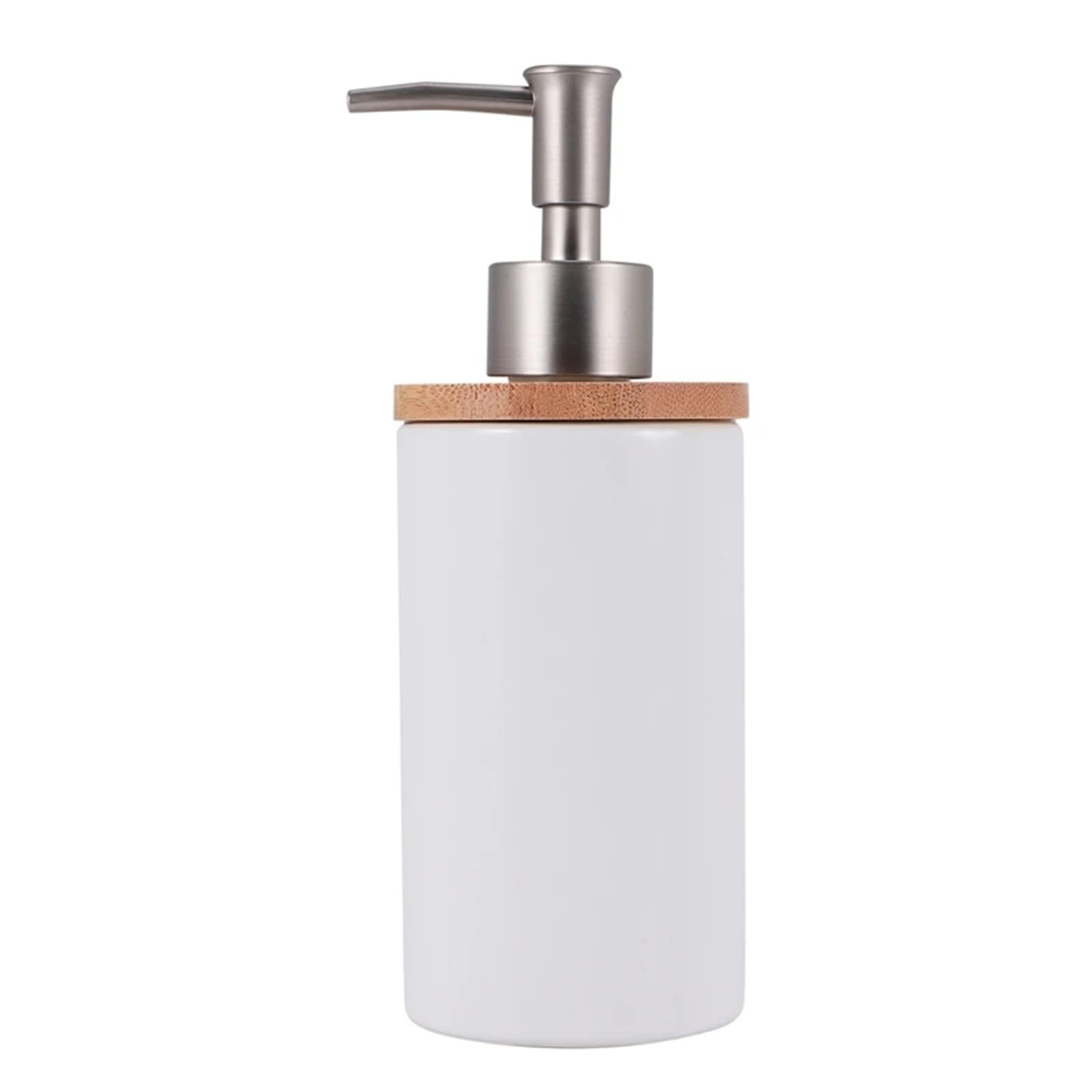 Dispenser Bottle with Pump 400Ml Ceramic Soap Dispenser Lotion For Kitchen and Bathroom(White)
