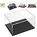 Produktbild Acryl Vitrine Plexiglas Box Acrylbox Schaukasten Transparent für Lego Millennium Falke 75375 für Lego Central Perk 21319 42204 75380, Display Case Cabinet für Autos mit Led, Schwarz Innen 35x25x15 cm
