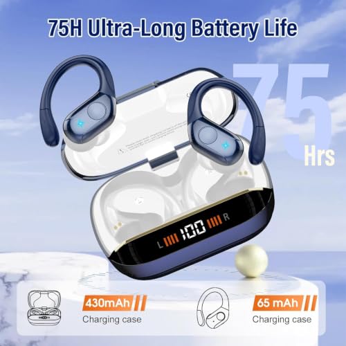 Image of Ltinist Wireless Earbuds,75Hrs Bluetooth 5.4 Headphones, Deep Bass Stereo