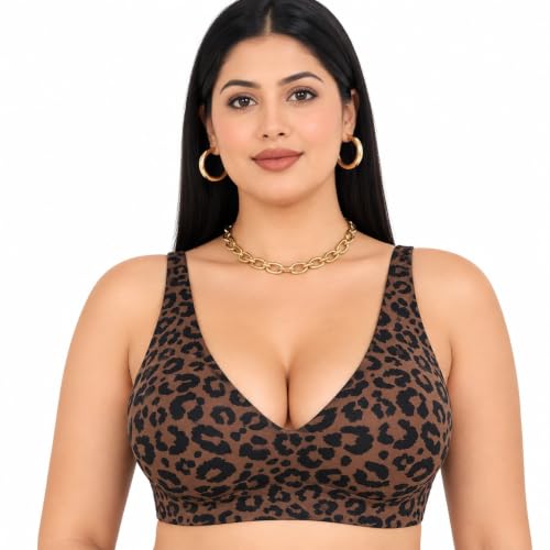 Image of Jalodari JellyLift Seamless Wireless Jelly Bra for Women | No Underwire, Deep V Invisible T-Shirt Bra | 360 Jelly Support, Adjustable Straps | M-2XL