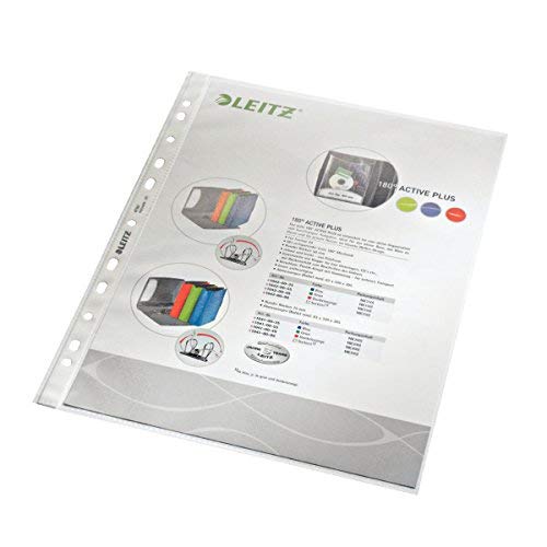 Leitz 4790 Prospekthüllen A4, Polypropylen, genarbt, dokumentenecht (500 Stück)