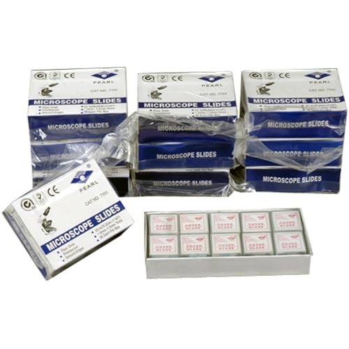 AmScope BS-500P-1000S 500 Blank Microscope Slides + 1000 Square Cover Slips