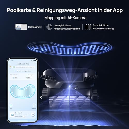 Beatbot AquaSense 2 Ultra Poolroboter, KI Mapping, 5in1 Komplettreinigung, KI-Schmutzerkennung, Mehrstufen-Plattformreinigung, Kabelloser Poolsauger Für Pools bis zu 300m²–Mitternachtblau – Bild 3