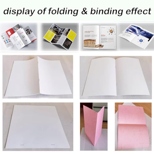 INTBUYING A3 Booklet Maker 2in1 Folding Binding Machine 17sheets Capacity Paper Booklet Binder Maker Folding Stapling 110V 60W 5 Stapling Positions