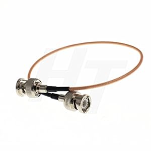 HangTon BNC SDI Video RF-kabel Coax Jumper Patch Adapter Low Loss Signal Transmission 50Ohm RG316 BNC Mannelijk naar Mannelijk voor Camera Monitor (2ft/60cm)