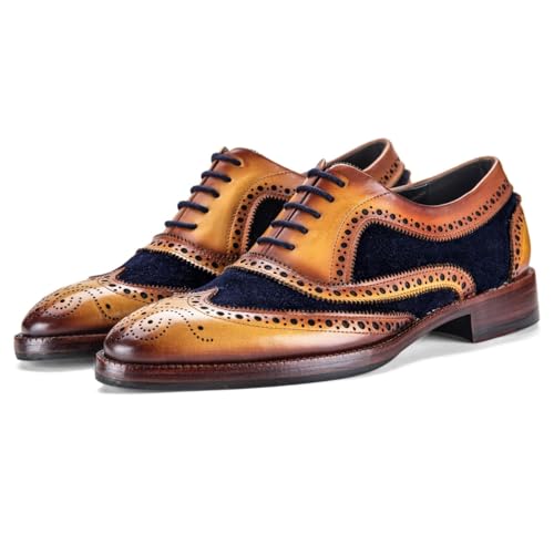 Lethato-Wingtip-Brogue-Oxford-Handcrafted-Mens-Genuine-Leather-Lace-up-Dress-Shoes