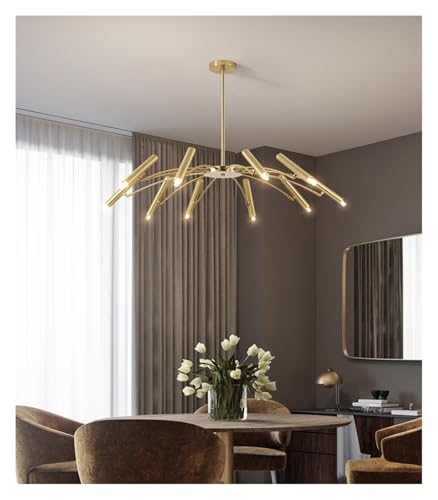 Lustre de plafond LED G9 nordique or et noir pour salon moderne