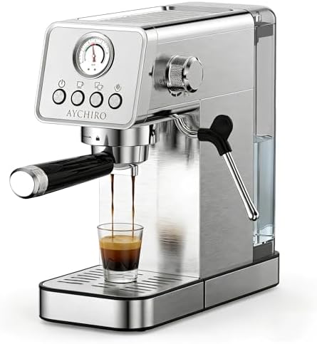 AYCHIRO 20 Bar Semi-Automatic Espresso Machine, Adjustable Espres...