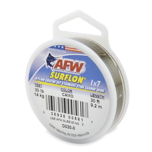 Surflon Nylon Coated 1x7 Stainless Steel Leader Wire 30 lb Test miniatura 2