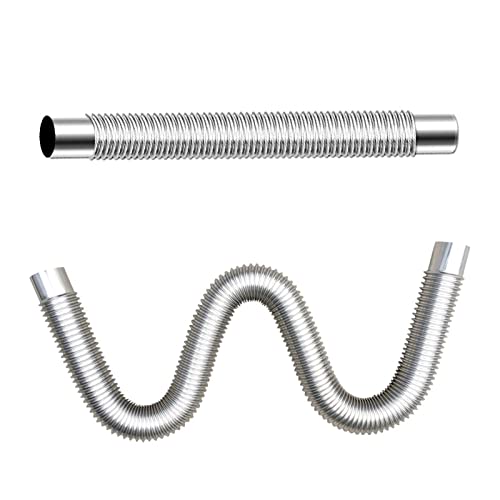 BOBORE Tubo de estufa flexible de acero inoxidable, tubo de chimenea de pared, extensión de chimenea para estufas de leña, tubo de estufa de camping para estufa de leña (200 cm, 10 cm)