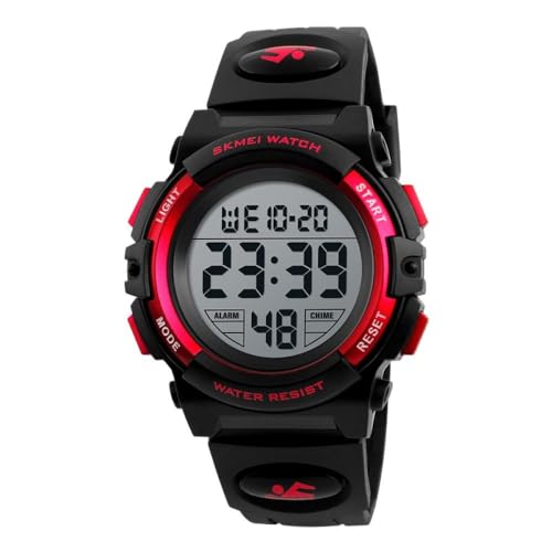 Multifunctional sports watch men's children's student electronic watch (1266 red)