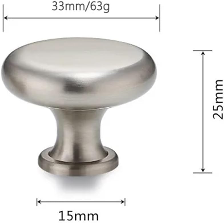 Brass Gold Pulls Cupboard Dressers Door Handles Drawer Kitchen Furniture Hardware 10Pcs(Brushed Nickel L)