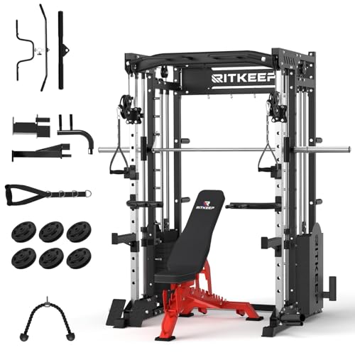 Home Gym Smith Machine with 320lb Weights