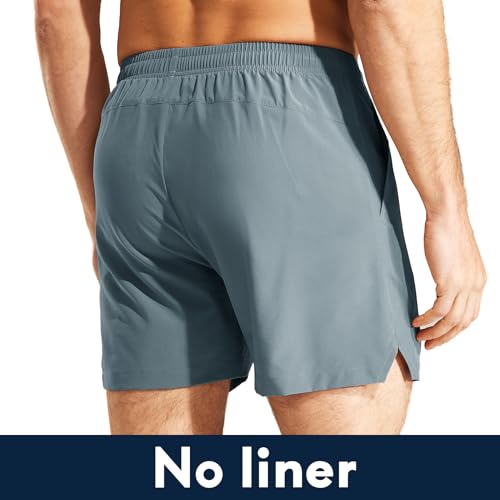 Image of Haimont 5 Inch Mens Dry Fit Running Athletic Shorts with Pockets, Water Resistant Lightweight Gym Workout Exercise Shorts