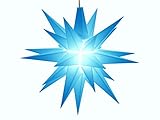 herrnhuter weihnachtsstern 13cm Herrnhuter Stern gelb 13 cm Herrnhuter Sterne A1e, blau, Weihnachtsstern Herrnhut für Innen, Kunststoff, 13 cm