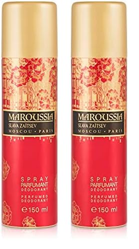 Slava Zaïtsev Maroussia Desodorante con pulverizador de perfumes para mujer, 150 ml (Paquete de 2)
