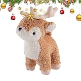 Générique Jouet Peluche Forêt   Animal en Peluche Enfant 25cm | Renne PelucheDoux Laine PP Coton Sommeil Modèle Cadeau Chambre Canapé Voiture Décoration Garçon Fille Collection