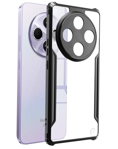 Image of SPAZY CASE Redmi A4 5G Back Cover | Transparent Crystal Clear Hard PC Back Case with TPU Bumper, Drop Protection Case Cover for Redmi A4 5G