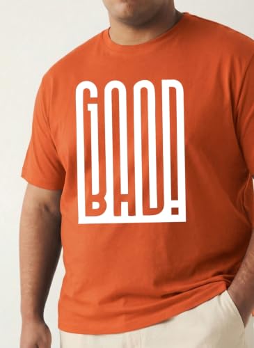 Image of Toodlegram Cotton Printed T-Shirt for Plus Size Men Round Neck Casual