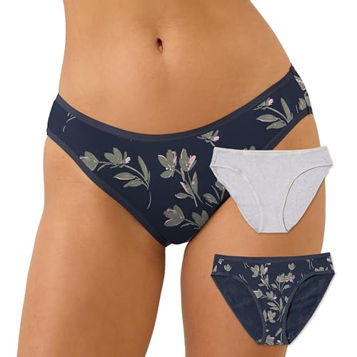 Pact Apparel Fit Petals Heather Classic Bikini 2pk M, 1 EA