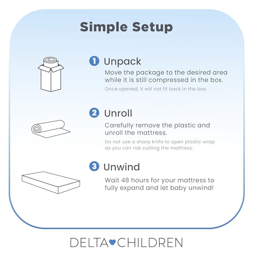 Image of Delta Children Snooze 6 inch Memory Foam Mattress, Full