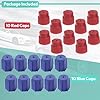 Saipor 20pcs/2Sets R134a Valve Caps 3mm & 16mm A/C Cap Air Conditioning Service AC System Charging Port Caps (10pcs Red High & 10pcs Blue Low) #3