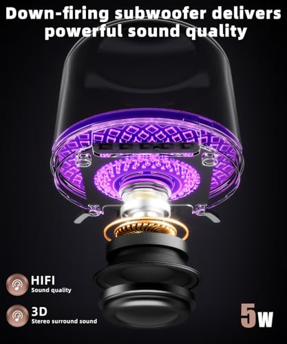 image for QAOYDOO Bluetooth Speaker with HD Sound and Lights, Portable Wireless,