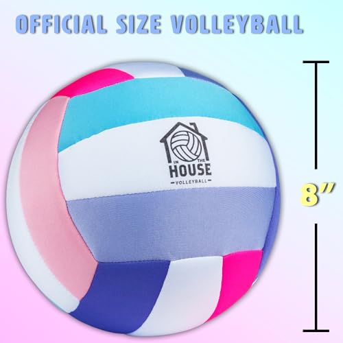 Image of in The House Soft Indoor Volleyball for Boys & Girls (Ages 3+) - Realistic Feel - Training Ball for Indoor Play - Bring Vball Practice Home - Great Gift for Any Volleyball Player