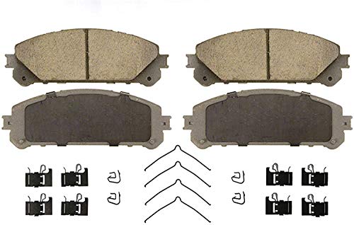 Detroit Axle - Front & Rear Ceramic Brake Pads W/Hardware Replacement For Lexus Rx350 Rx 450H Toyota Highlander Sienna - 4Pc Set #TOP3