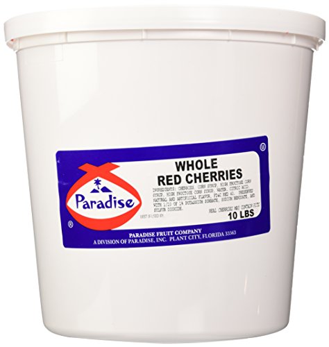 Paradise Whole Red Cherries, 30 Pound Tub