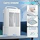 Klimaanlage Mobil, Mobile Klimaanlage mit 900ml Wassertank, Ventilator mit 2/ 4h Timer, 3 Windgeschwindigkeiten & Sprühfunktion, 7 Farben Licht, Mini Luftkühler ideal für Schlafzimmer und Büro