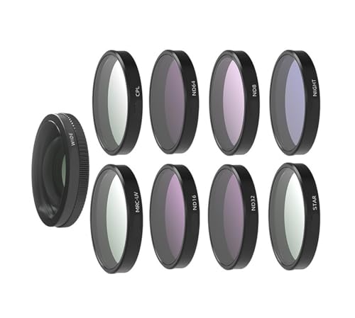 185°���L�p�����Y�A�݊���������܂��f�B�[�W�F�[�A�C Osmo Nano �J���� CPL/ND8/16/32/64PL/STAR/NIGHT/15X �}�N���r���[�ƌ݊������� OSMO NANO �t�B���^�[�A�N�Z�T���[(9PCS)