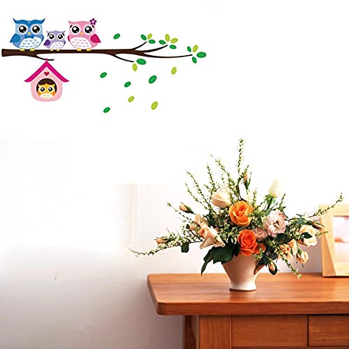 Vinilo Decorativo Familiar Buho en Ramas para Pared miniatura 3