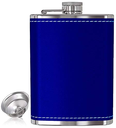 Flask for Liquor and Funnel - 8 Oz Leak Proof 18/8 Stainless Steel