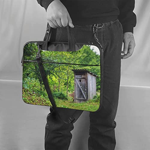 Bolso para portátil unisex con diseño de cabaña abandonada miniatura 2