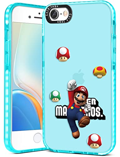 Coralogo for iPhone SE 2022/SE 2020/8/7/6/6S Case Cute Cartoon Malio Japanese Game Character Funny Cover Cool Men Teens Boys Bumper Phone Cases Clear Design for iPhone SE2022/SE2020/8/7/6 4.7"