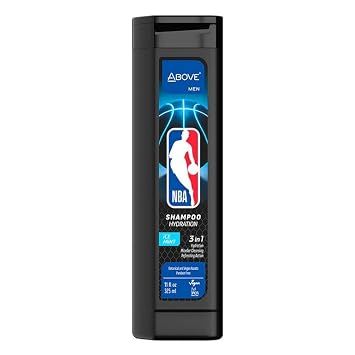 ABOVE NBA 3-in-1 Shampoo for Men | ICE MINT | Deep Hydration & Micellar Cleanse for Hair | Mind-Fresh Cooling Scent | 11 oz