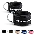 Fitgriff® Ankle Straps V2 for Cable Machine (2 Pieces) - Gym Workout Equipment - Leg Pulley Attachment, Kickback Straps