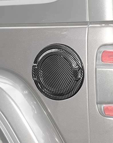 JeCar Fuel Filler Door JL Gas Cap Cover Aluminum Alloy Fuel Tank Door Exterior Accessories Compatible with Jeep Wrangler JL JLU 2018-2024, Carbon Fiber Finish by JeCar - Used condition - Image 14