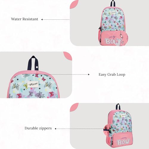 Image of F Gear Playcraft School Backpack for Kids 19L Soft Touch Lightweight & Durable | 2 Spacious Compartments, Front Pocket & Bottle Holder for Everyday Use