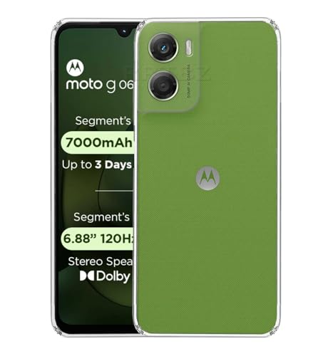 Image of Soft Silicone TPU Flexible Back Cover Compatible with Motorola Moto G06 Power