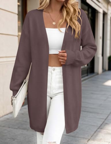 Image of Women's Oversized Fall Cardigans Sweaters Knit Long Chunky Jacket Coat 2026 | Trendy Casual Open Front Clothing Winter Fashion Tops V Neck Cute Long Sleeve Cardigan
