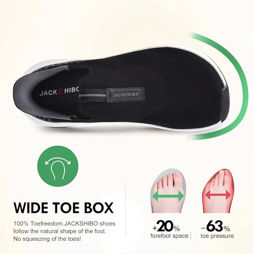 Image of Men Slip in Free up Hands Shoe Wide Toe Box Arch Support Orthopedic Walking