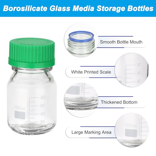 Bouteilles de milieu réactif anti-fuite en verre borosilicaté pour préserver vos solutions