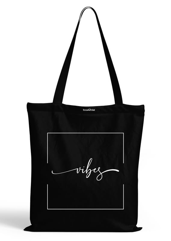 Image of TrendoPrint Reusable Shopping Bag Canvas Tote Bag for Grocery, College, Office & Shoulder Handbag Travel Bag for Men and Women (14x16 inches)