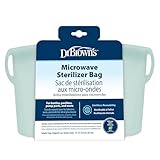Dr. Brown's Microwave Steam Sterilizer Bag for Baby Bottles, Breast Pump Parts & Other Toddler Accessories, 100% Silicone, Reusable Sterilizing Bag